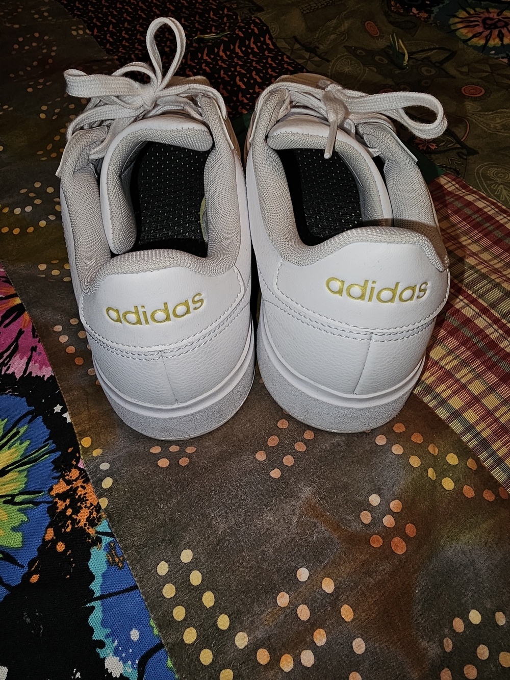 Adidas White Classic Lace-Up Sneakers - Picture 3 of 5